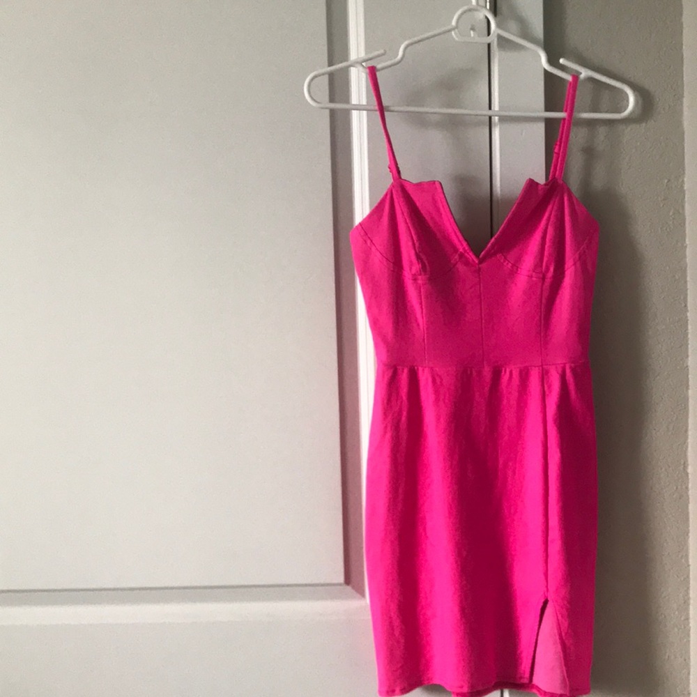 Hot pink dress